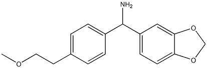 2H-1,3-benzodioxol-5-yl[4-(2-methoxyethyl)phenyl]methanamine Structure