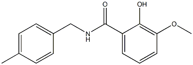 2-hydroxy-3-methoxy-N-[(4-methylphenyl)methyl]benzamide 结构式