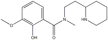2-hydroxy-3-methoxy-N-methyl-N-[2-(piperidin-2-yl)ethyl]benzamide Struktur