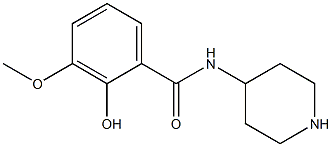 2-hydroxy-3-methoxy-N-piperidin-4-ylbenzamide 化学構造式