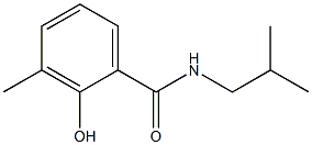 2-hydroxy-3-methyl-N-(2-methylpropyl)benzamide 化学構造式