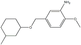 2-methoxy-5-{[(3-methylcyclohexyl)oxy]methyl}aniline Struktur