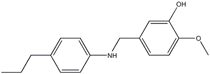 2-methoxy-5-{[(4-propylphenyl)amino]methyl}phenol Struktur