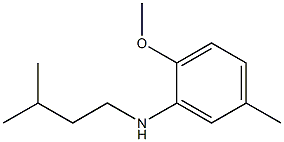2-methoxy-5-methyl-N-(3-methylbutyl)aniline Struktur