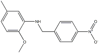 2-methoxy-5-methyl-N-[(4-nitrophenyl)methyl]aniline Structure