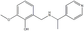 2-methoxy-6-({[1-(pyridin-4-yl)ethyl]amino}methyl)phenol,,结构式