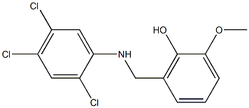 2-methoxy-6-{[(2,4,5-trichlorophenyl)amino]methyl}phenol,,结构式