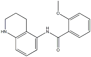 2-methoxy-N-(1,2,3,4-tetrahydroquinolin-5-yl)benzamide,,结构式