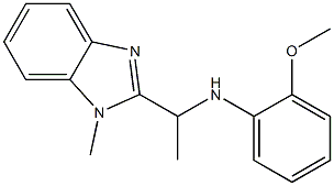 2-methoxy-N-[1-(1-methyl-1H-1,3-benzodiazol-2-yl)ethyl]aniline 化学構造式