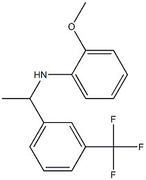 2-methoxy-N-{1-[3-(trifluoromethyl)phenyl]ethyl}aniline 化学構造式