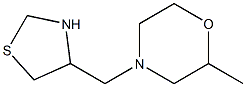 2-methyl-4-(1,3-thiazolidin-4-ylmethyl)morpholine Struktur