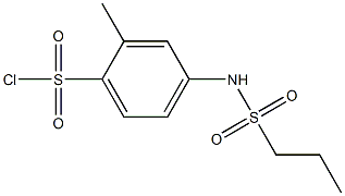 2-methyl-4-(propane-1-sulfonamido)benzene-1-sulfonyl chloride Struktur