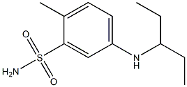 2-methyl-5-(pentan-3-ylamino)benzene-1-sulfonamide,,结构式