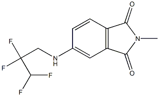 2-methyl-5-[(2,2,3,3-tetrafluoropropyl)amino]-2,3-dihydro-1H-isoindole-1,3-dione,,结构式
