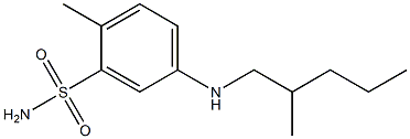 2-methyl-5-[(2-methylpentyl)amino]benzene-1-sulfonamide 结构式