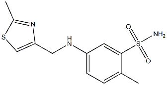 2-methyl-5-{[(2-methyl-1,3-thiazol-4-yl)methyl]amino}benzene-1-sulfonamide