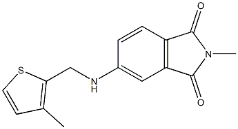 2-methyl-5-{[(3-methylthiophen-2-yl)methyl]amino}-2,3-dihydro-1H-isoindole-1,3-dione Struktur