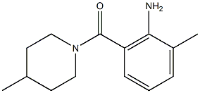 2-methyl-6-[(4-methylpiperidin-1-yl)carbonyl]aniline,,结构式