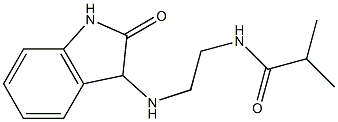 2-methyl-N-{2-[(2-oxo-2,3-dihydro-1H-indol-3-yl)amino]ethyl}propanamide 化学構造式