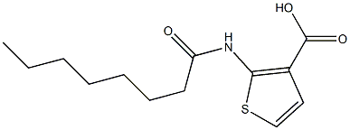 2-octanamidothiophene-3-carboxylic acid 结构式