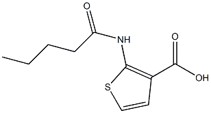 2-pentanamidothiophene-3-carboxylic acid 化学構造式