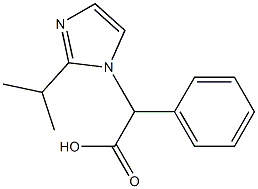 2-phenyl-2-[2-(propan-2-yl)-1H-imidazol-1-yl]acetic acid Struktur