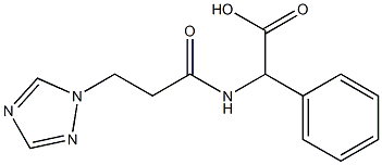 2-phenyl-2-[3-(1H-1,2,4-triazol-1-yl)propanamido]acetic acid Structure