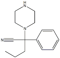 2-phenyl-2-piperazin-1-ylpentanenitrile,,结构式