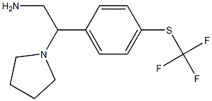 2-pyrrolidin-1-yl-2-{4-[(trifluoromethyl)thio]phenyl}ethanamine Struktur