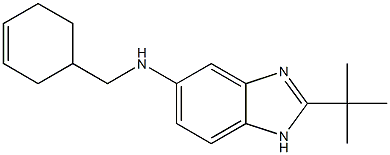 2-tert-butyl-N-(cyclohex-3-en-1-ylmethyl)-1H-1,3-benzodiazol-5-amine Struktur