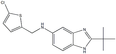 2-tert-butyl-N-[(5-chlorothiophen-2-yl)methyl]-1H-1,3-benzodiazol-5-amine Structure