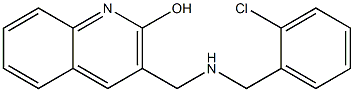 3-({[(2-chlorophenyl)methyl]amino}methyl)quinolin-2-ol Struktur