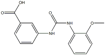 3-({[(2-methoxyphenyl)amino]carbonyl}amino)benzoic acid,,结构式