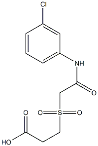 3-({[(3-chlorophenyl)carbamoyl]methane}sulfonyl)propanoic acid Structure