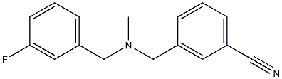 3-({[(3-fluorophenyl)methyl](methyl)amino}methyl)benzonitrile Structure