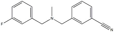 3-({[(3-fluorophenyl)methyl](methyl)amino}methyl)benzonitrile 结构式