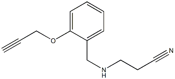 3-({[2-(prop-2-yn-1-yloxy)phenyl]methyl}amino)propanenitrile 结构式