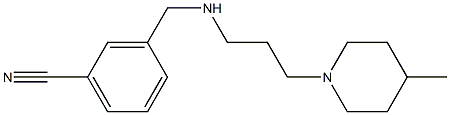 3-({[3-(4-methylpiperidin-1-yl)propyl]amino}methyl)benzonitrile Structure