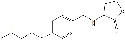 3-({[4-(3-methylbutoxy)phenyl]methyl}amino)oxolan-2-one 化学構造式