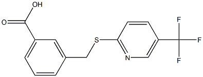 3-({[5-(trifluoromethyl)pyridin-2-yl]sulfanyl}methyl)benzoic acid 结构式