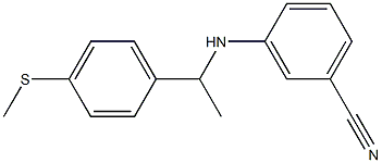 3-({1-[4-(methylsulfanyl)phenyl]ethyl}amino)benzonitrile,,结构式