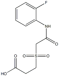 3-({2-[(2-fluorophenyl)amino]-2-oxoethyl}sulfonyl)propanoic acid Struktur