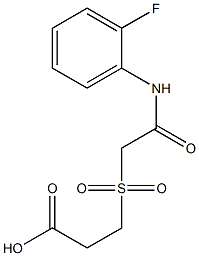 3-({2-[(2-fluorophenyl)amino]-2-oxoethyl}sulfonyl)propanoic acid|