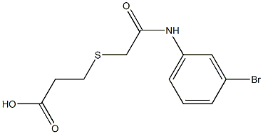 3-({2-[(3-bromophenyl)amino]-2-oxoethyl}thio)propanoic acid 化学構造式