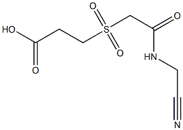 3-({2-[(cyanomethyl)amino]-2-oxoethyl}sulfonyl)propanoic acid,,结构式