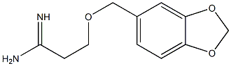 3-(1,3-benzodioxol-5-ylmethoxy)propanimidamide Struktur