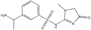 3-(1-aminoethyl)-N-(1-methyl-4-oxo-4,5-dihydro-1H-imidazol-2-yl)benzene-1-sulfonamide,,结构式