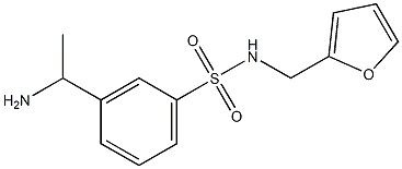 3-(1-aminoethyl)-N-(furan-2-ylmethyl)benzene-1-sulfonamide 化学構造式