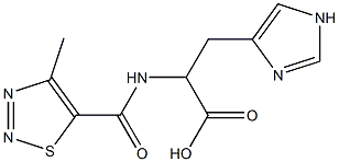 3-(1H-imidazol-4-yl)-2-[(4-methyl-1,2,3-thiadiazol-5-yl)formamido]propanoic acid Structure