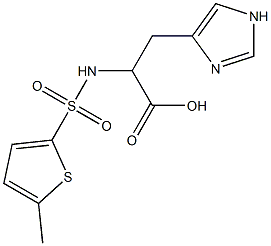 3-(1H-imidazol-4-yl)-2-[(5-methylthiophene-2-)sulfonamido]propanoic acid Struktur